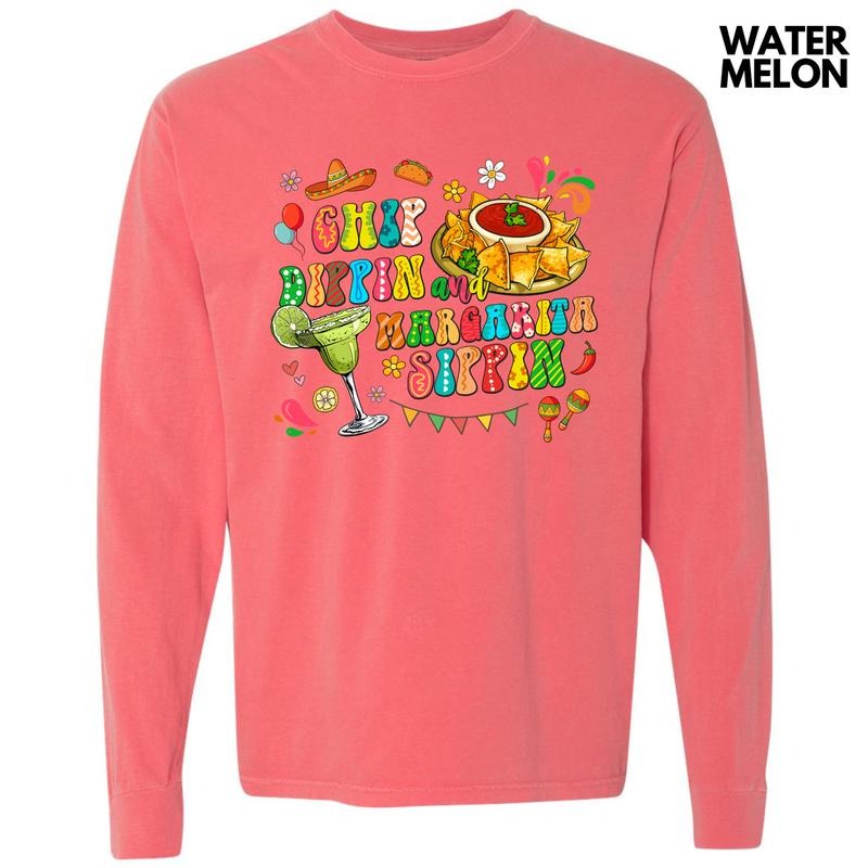 Dippin & Sippin Long Sleeve Comfort Colors T-Shirt 'NLB' Hoodie, Sweatshirt | HypeDripTees.com