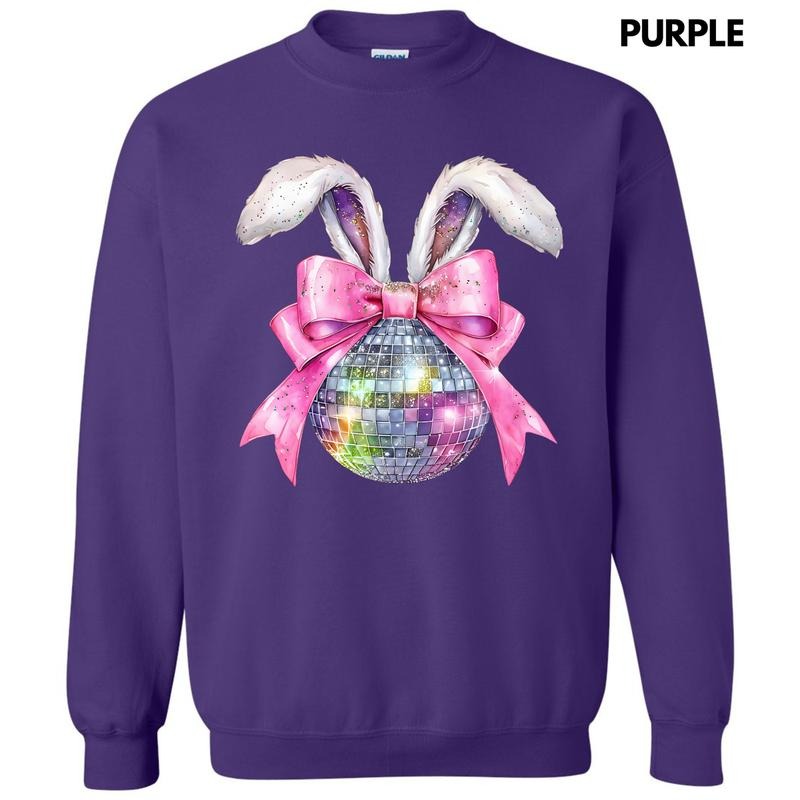 Disco Ball Bunny Ears Sweatshirt 'NLB' T-Shirts, Hoodie | HypeDripTees.com