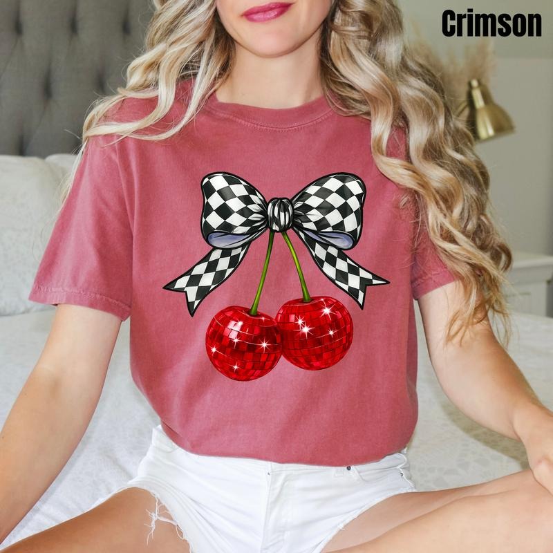 Disco Checker Cherries Comfort Colors T-Shirt 'NLB' Hoodie, Sweatshirt | HypeDripTees.com