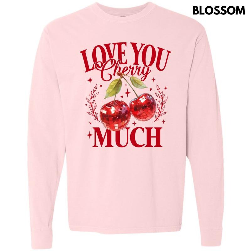 Disco Cherries Long Sleeve Comfort Colors T-Shirt 'NLB' Hoodie, Sweatshirt | HypeDripTees.com