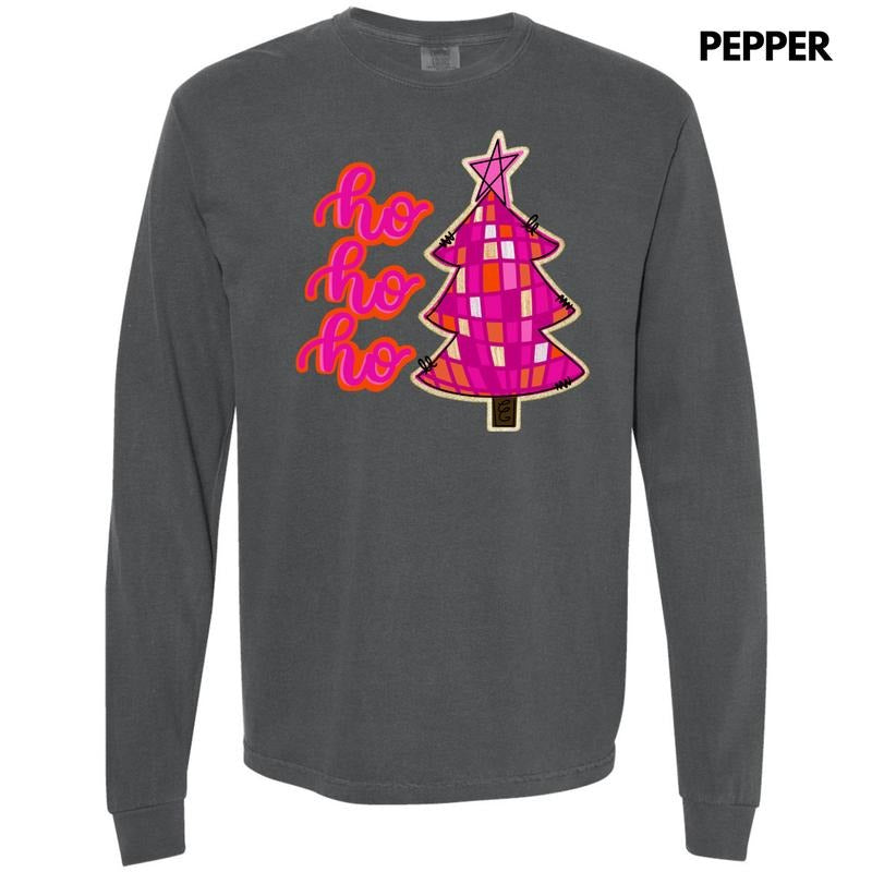 Disco HoHoHo Long Sleeve Comfort Colors T-Shirt 'NLB' Hoodie, Sweatshirt | HypeDripTees.com