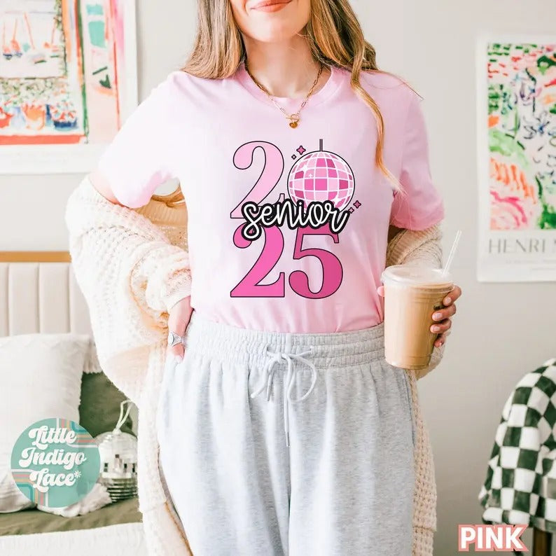 Disco Senior 2025 shirt Groovy Senior Grad 2025 tshirt Retro High School Senior t-shirt Class of 2025 senior tee...