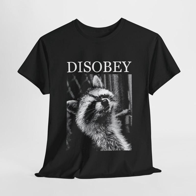Disobey Raccoon T-Shirt Hoodie, Sweatshirt | HypeDripTees.com