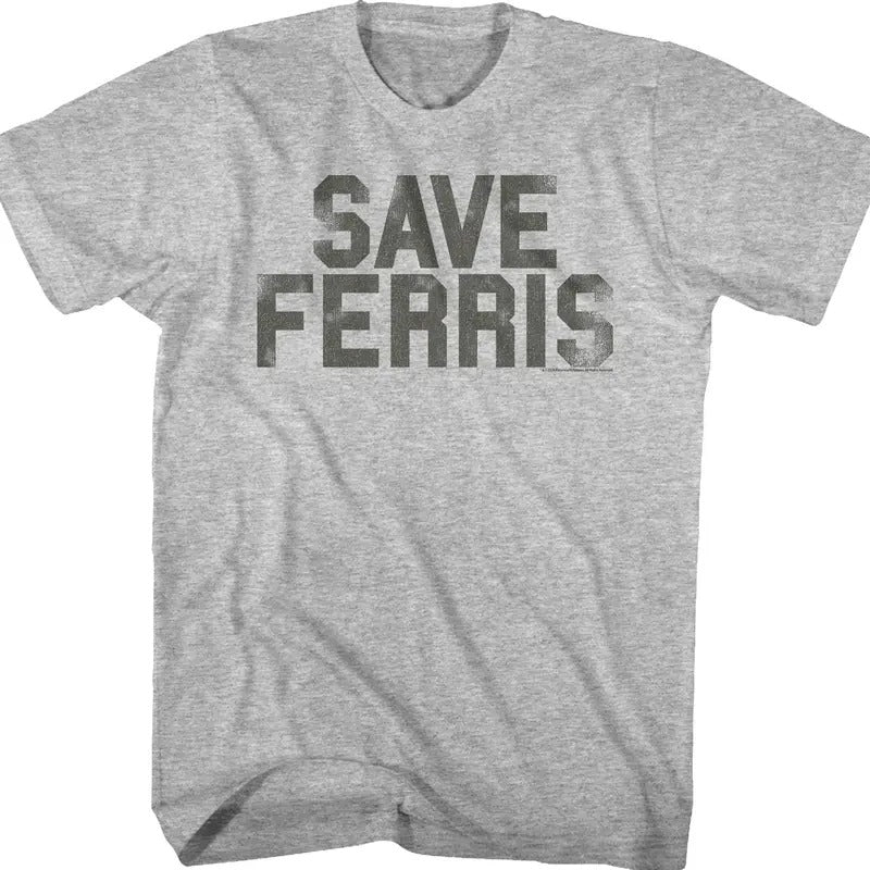 Distressed Save Ferris Bueller T-Shirt, 80s Movie, Vintage Tee, T-shirt for 1980s, T-shirt for men or women Classic...
