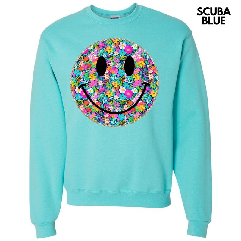 Ditzy Floral Happy Face Sweatshirt 'NLB' T-Shirts, Hoodie | HypeDripTees.com