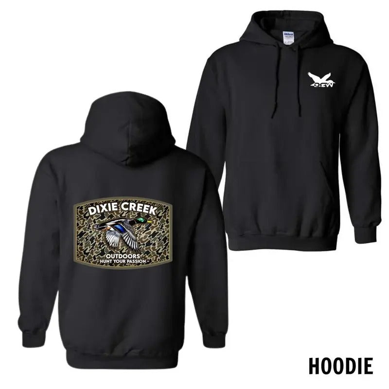 Dixie Creek Hunt Your Passion Outdoors Two-sided Unisex Hoodie - Sweater - T-shirt Sweatshirt | HypeDripTees.com