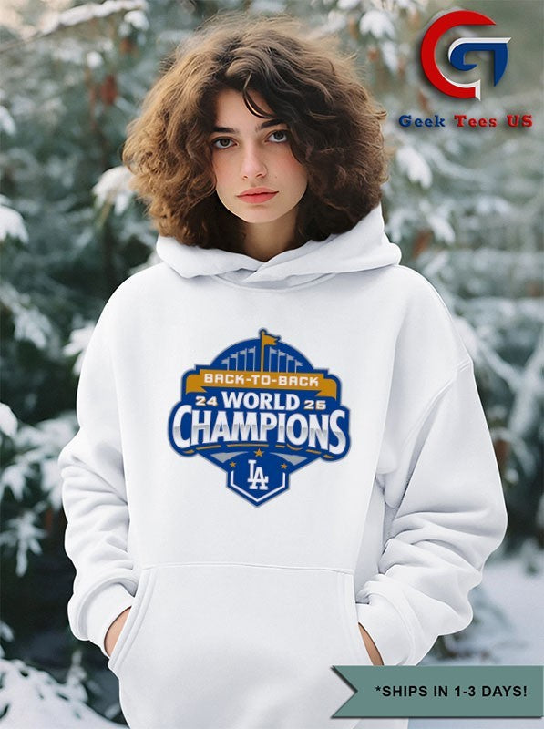 Dodgers back to back World Champions 2025 logo shirt