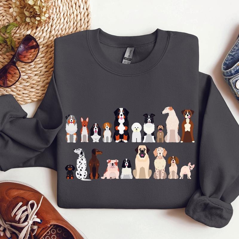 Dog Breeds Farm Animal Lover Sweatshirt T-Shirts, Hoodie | HypeDripTees.com