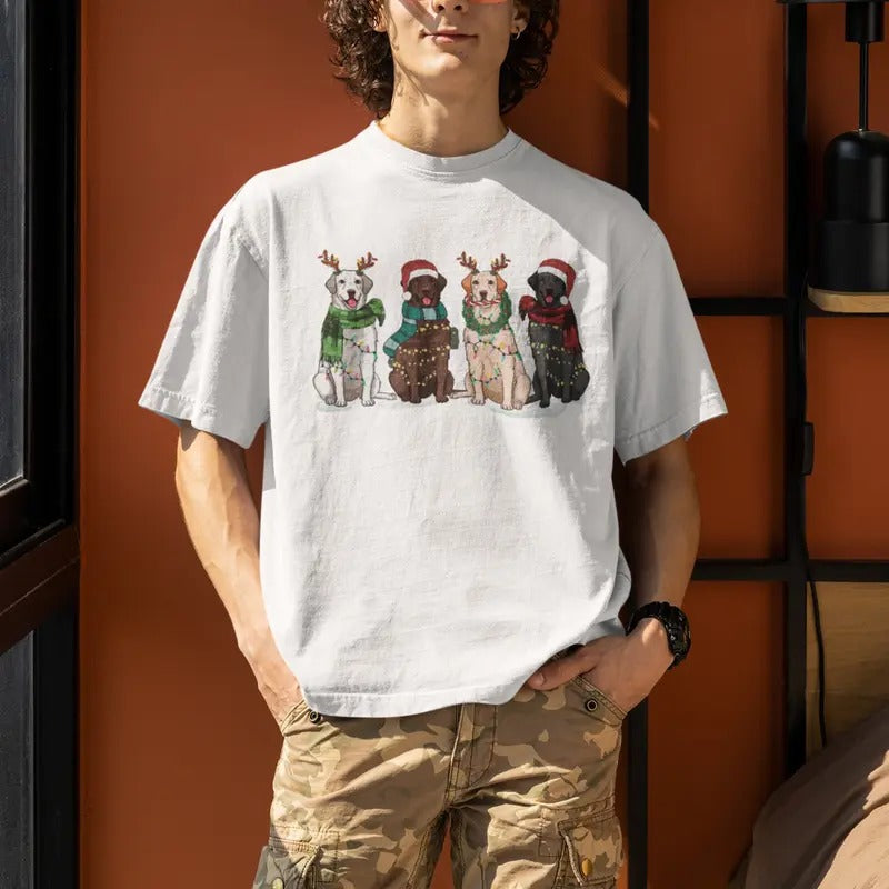 Dog Christmas Shirt, Christmas Labrador Retriever T Shirt, Dog Mom Shirt, Dog Lover Gift, Unisex T Shirt Hoodie, Sweatshirt