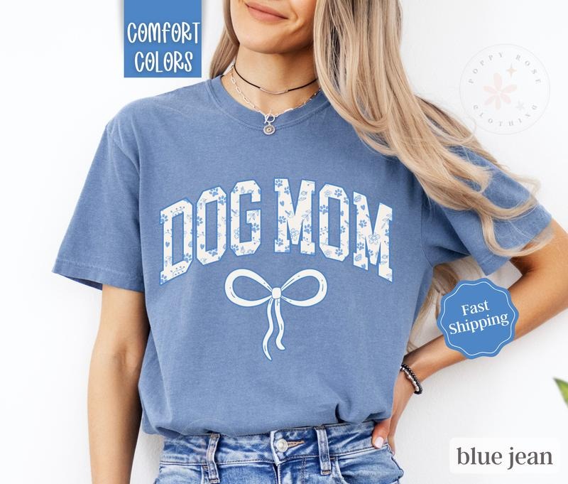 Dog Mom Shirt Comfort Colors,  Dog Lover Tshirt For Dog Mamastyle{n002}2 Hoodie, Sweatshirt | HypeDripTees.com