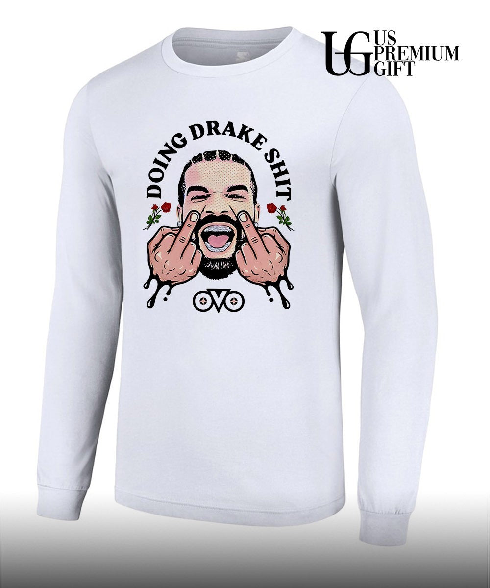 Doing Drake shit middle finger shirt