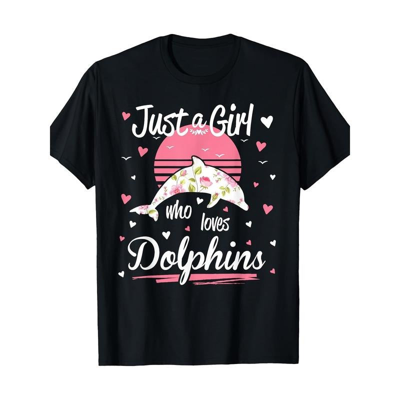 Dolphin Design 100% CottonT-shirt Hoodie, Sweatshirt | HypeDripTees.com