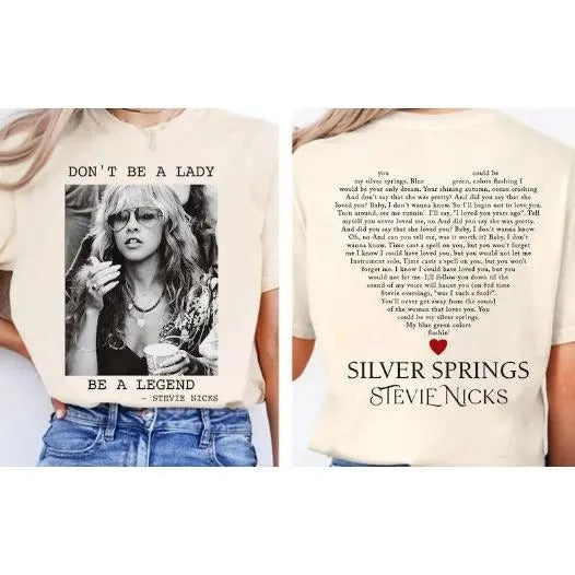 Don't Be A Lady Be A Legend T-shirt, Vintage Stevie Nicks TShirt Hoodie, Sweatshirt | HypeDripTees.com