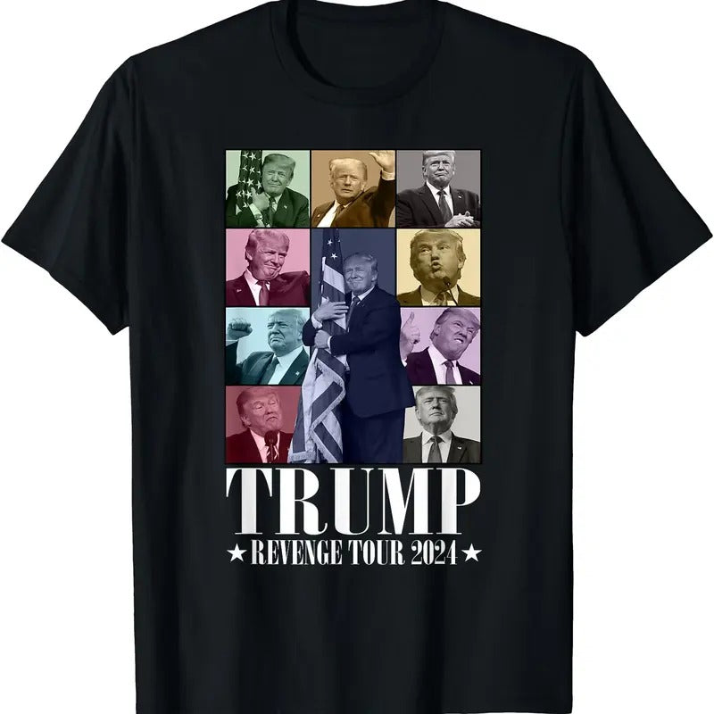 Donald Trump The Revenge Tour 2024 Funny T-Shirt | Unisex Cotton Tee Gift | Full Size Hoodie, Sweatshirt | HypeDripTees.com