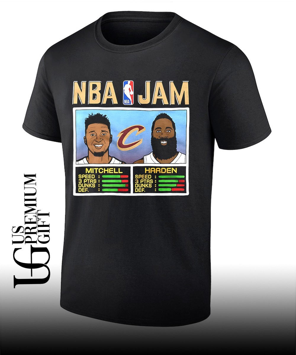 Donovan Mitchell and James Harden Cleveland Cavaliers 2026 NBA Jam shirt