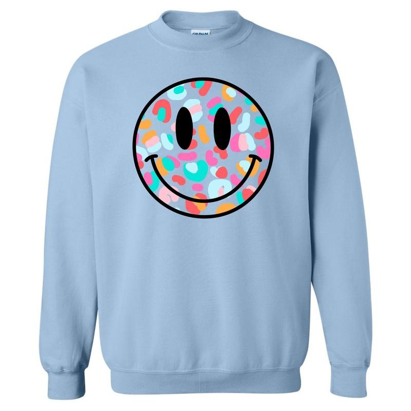 Doodle Cheetah Happy Face Sweatshirt 'NLB' T-Shirts, Hoodie | HypeDripTees.com