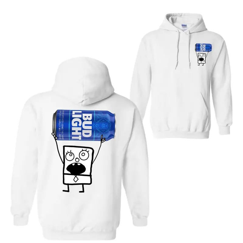 Doodlebob Bud Light Essential 2 Sided T-Shirt Sweatshirt Hoodie, For Men And Women, Trendy Shirt | HypeDripTees.com