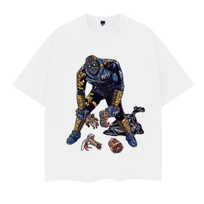 Dorohedoro "Nikaido" Vintage Oversized Tee Anime T-shirt 100% Cotton Original Design Men's Top Casual Streetwear Menswear...