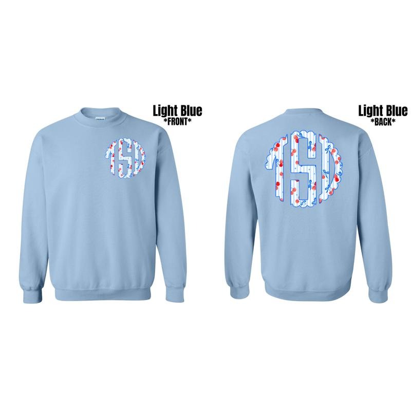Double Cherry Stripe Monogram Sweatshirt 'NLB' T-Shirts, Hoodie | HypeDripTees.com