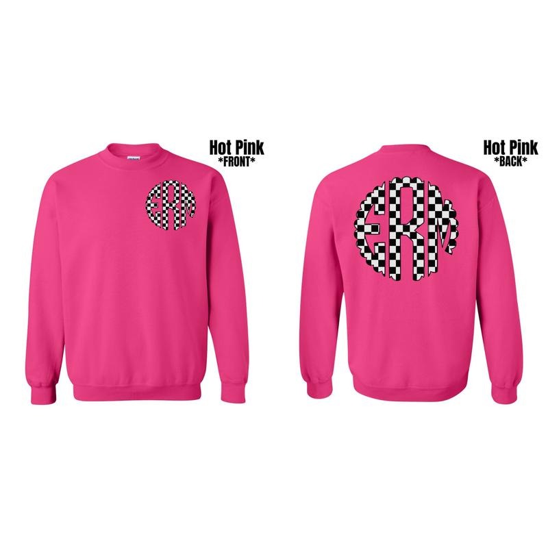Double Monogram Black Checkered Sweatshirt 'NLB' T-Shirts, Hoodie | HypeDripTees.com