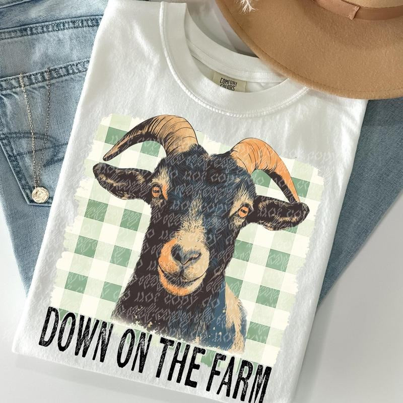 Down on the Farm Goat DTF Transfers - THIS IS NOT A SHIRT Hoodie, Sweatshirt | HypeDripTees.com