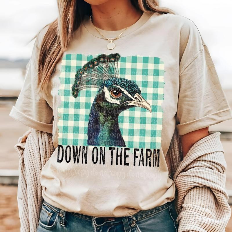 Down on the Farm Peacock DTF Transfers - THIS IS NOT A SHIRT Hoodie, Sweatshirt | HypeDripTees.com