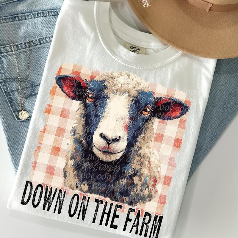 Down on the Farm Sheep DTF Transfers - THIS IS NOT A SHIRT Hoodie, Sweatshirt | HypeDripTees.com