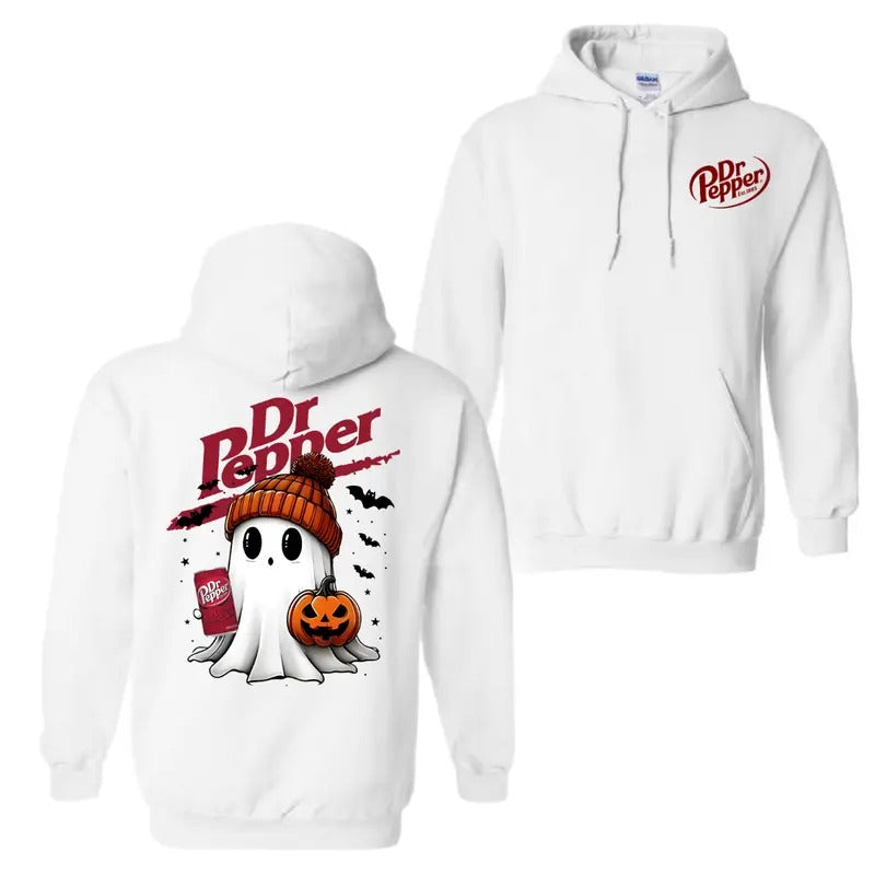 Dr. Pepper Beer Cute Pumpkin Halloween 2 Sided Hoodie T-Shirt, For Men And Women, Halloween Trendy Shirt Sweatshirt