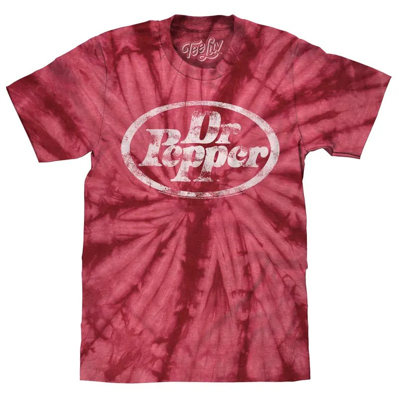 Dr. Pepper Tie Dye T-Shirt - Crimson Red Tie Dye Hoodie, Sweatshirt | HypeDripTees.com