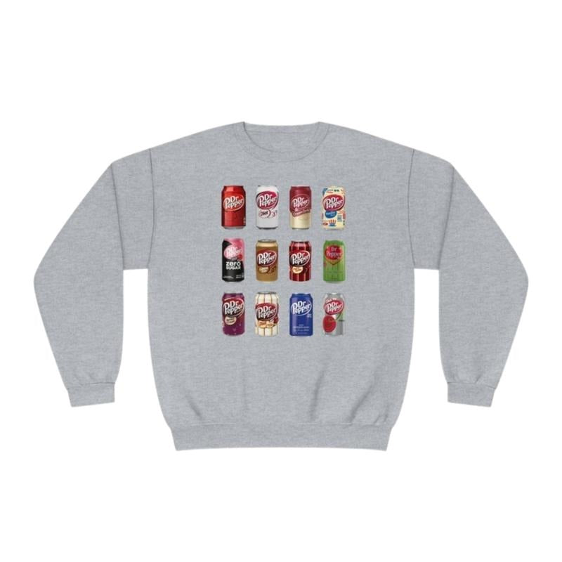 Dr Pepper Cans Tee Sweatshirt Hoodie - 3 Color Options - Unisex Shirt for Dr.Pepper Lovers