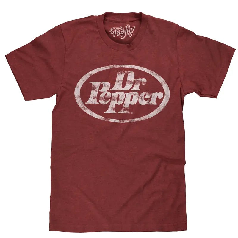 Dr Pepper Distressed Logo T-Shirt - Red graphic tee Hoodie, Sweatshirt | HypeDripTees.com