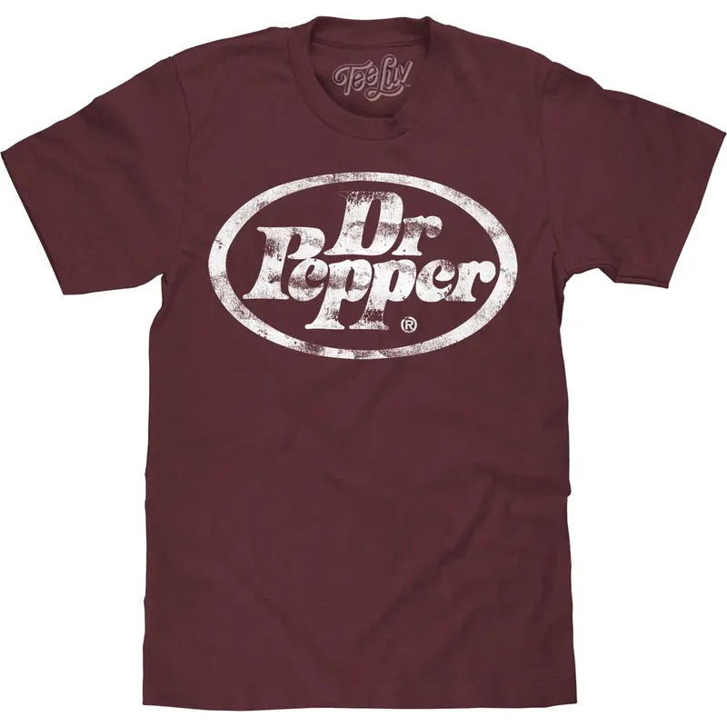 Dr Pepper Distressed Oval Logo Big and Tall T-Shirt - Red graphic tee Hoodie, Sweatshirt | HypeDripTees.com