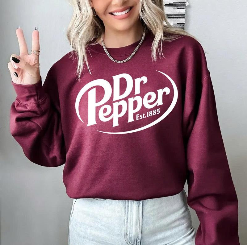 Dr Pepper Est 1885 Sweatshirt , Gift for Dr Pepper Soda Lover, Dr Pepper  Shirt, Unisex Crewneck Shirt for Pepper Lover,...