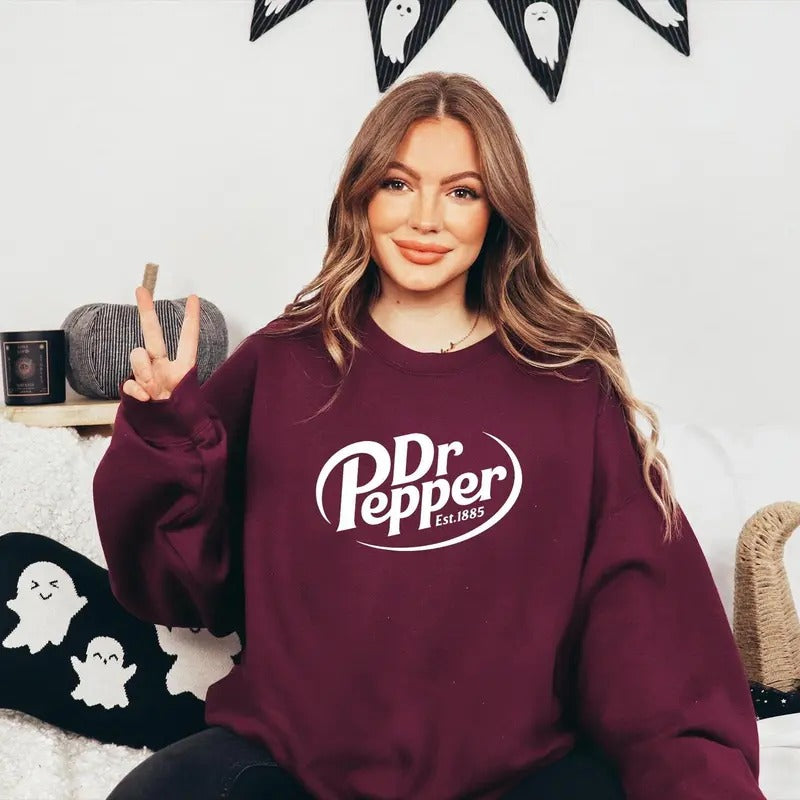 Dr Pepper Est 1885 Sweatshirt, Dr Pepper Soda Lover Hoodie, Dr Pepper Hoodie T-shirt | HypeDripTees.com