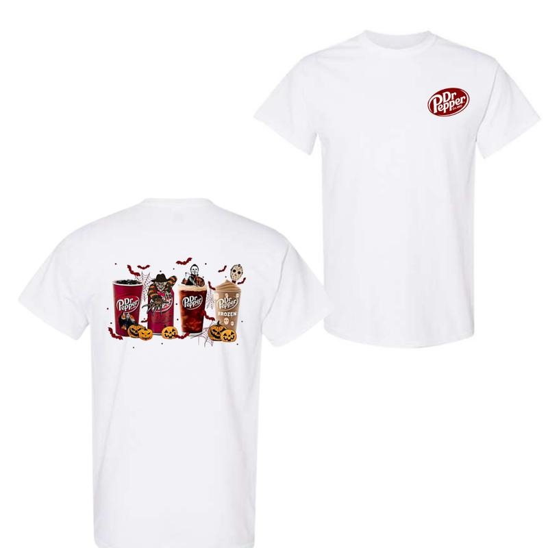 Dr Pepper Horror 2 Sided T-Shirt, Halloween T-Shirt For Men And Women, Trendy Shirt Hoodie, Sweatshirt | HypeDripTees.com