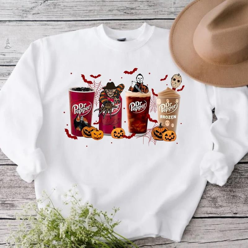 Dr Pepper Horror Halloween Hoodie , Sweatshirt & T-shirt , Halloween 2024 trend | HypeDripTees.com