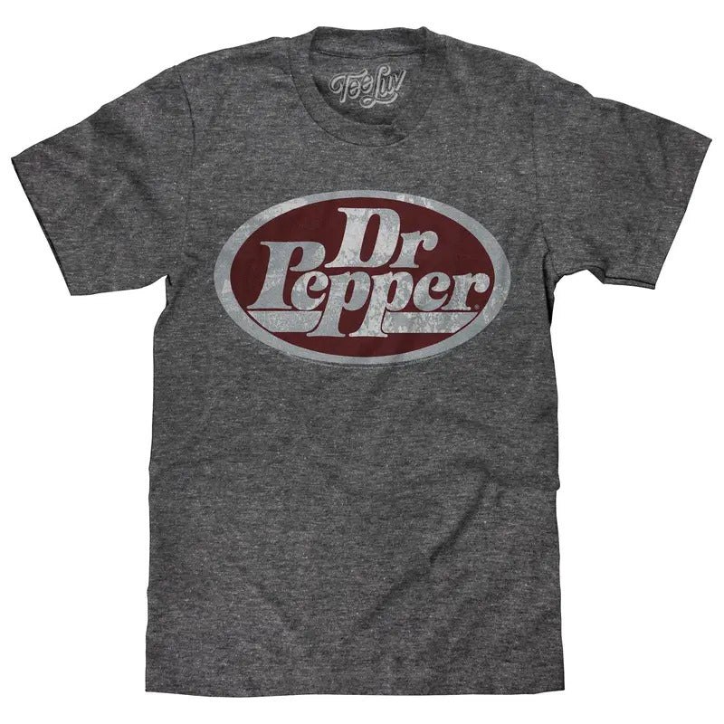 Dr Pepper Oval Logo T-Shirt - Gray Hoodie, Sweatshirt | HypeDripTees.com