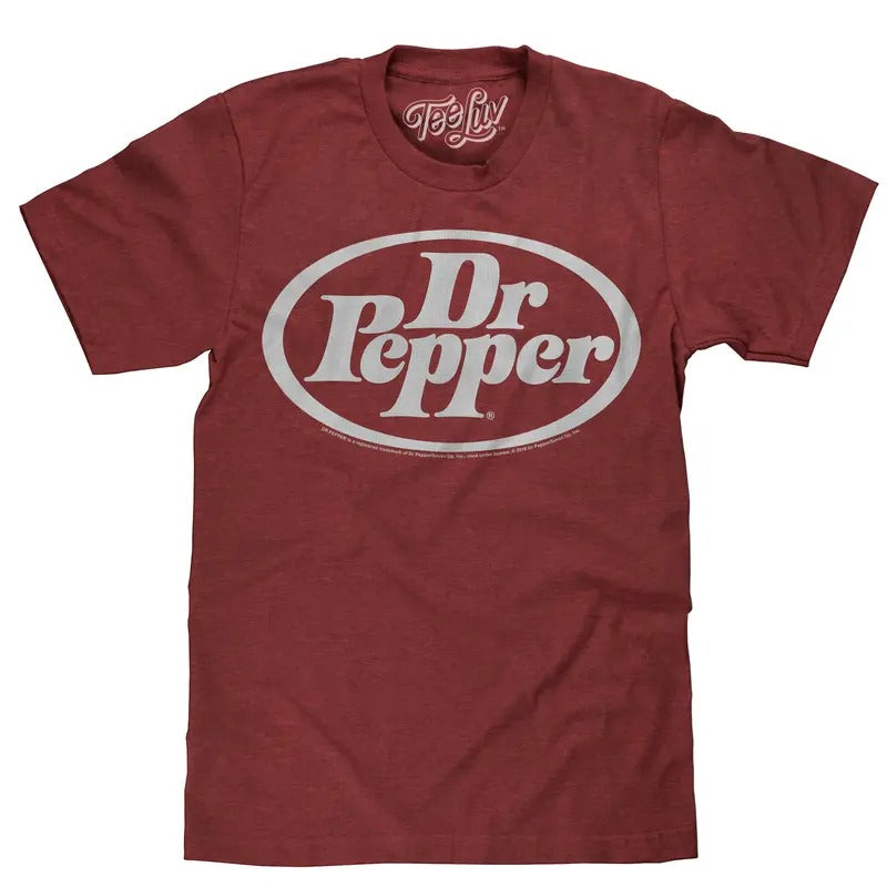 Dr Pepper Oval Logo T-Shirt - Red Hoodie, Sweatshirt | HypeDripTees.com
