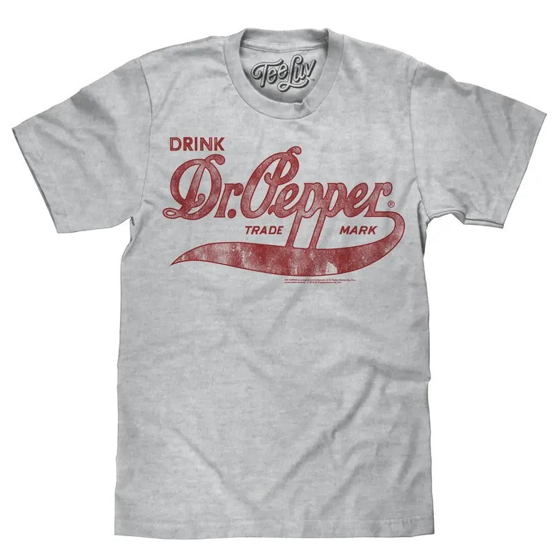 Dr Pepper Signature T-Shirt - Gray Hoodie, Sweatshirt | HypeDripTees.com