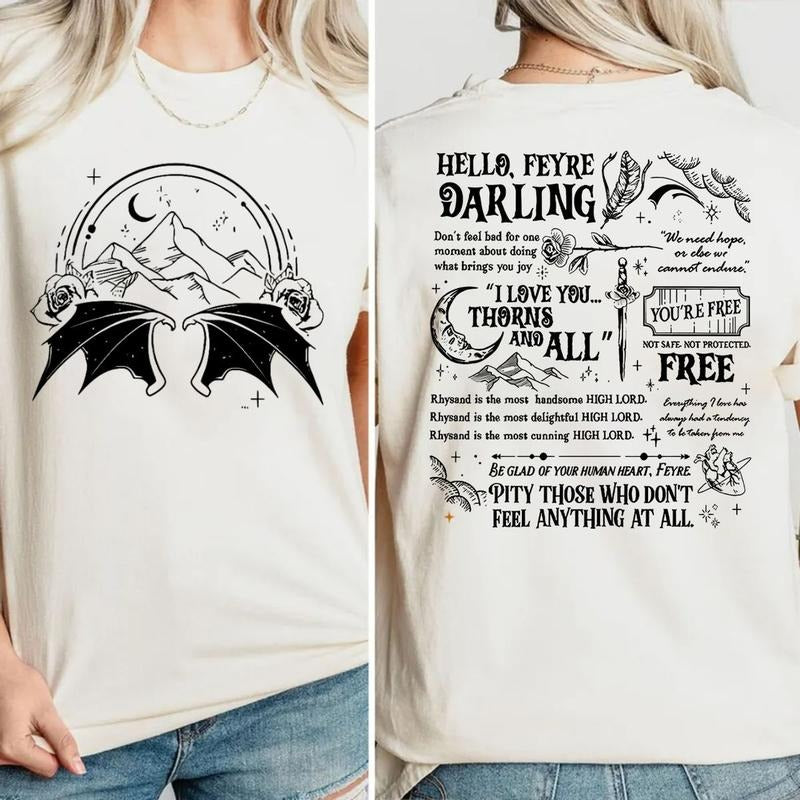 Dragon Vintage Dark Art Graphic Shirt, Dragon Rider, Dragon Lovers Gift Tee, Bookish Gifts, Violet Sorrengail, Graphic...