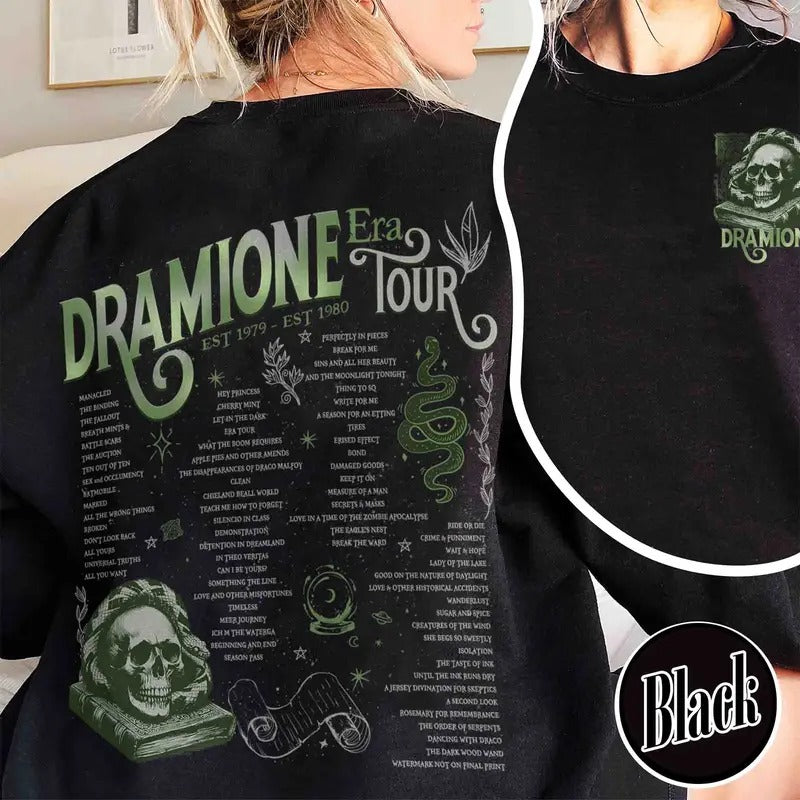 Dramione Tour Sweatshirt, Bookish Fan Fic Shirt, Magic Wizard School, HP Shirt, Wizard School Snake House, Dramione Book...