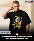 Drayk Bowen number 34 Notre Dame Fighting Irish football breakthrough shirt