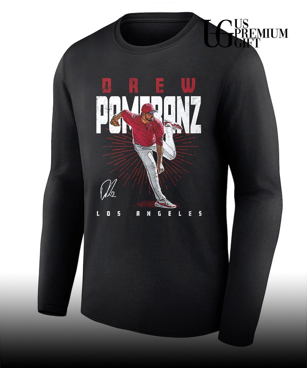 Drew Pomeranz player Los Angeles Angels baseball signature graphic shirt
