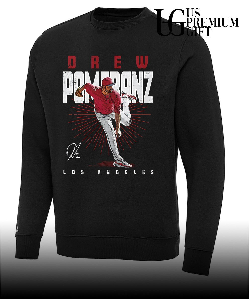 Drew Pomeranz player Los Angeles Angels baseball signature graphic shirt