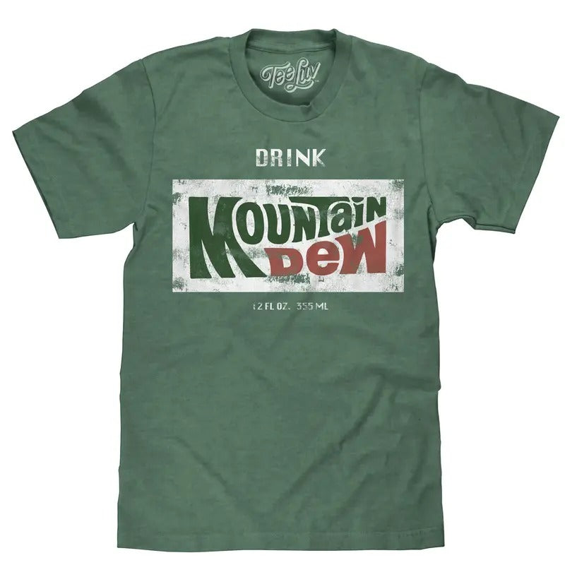 Drink Mountain Dew Logo T-Shirt - Green Hoodie, Sweatshirt | HypeDripTees.com