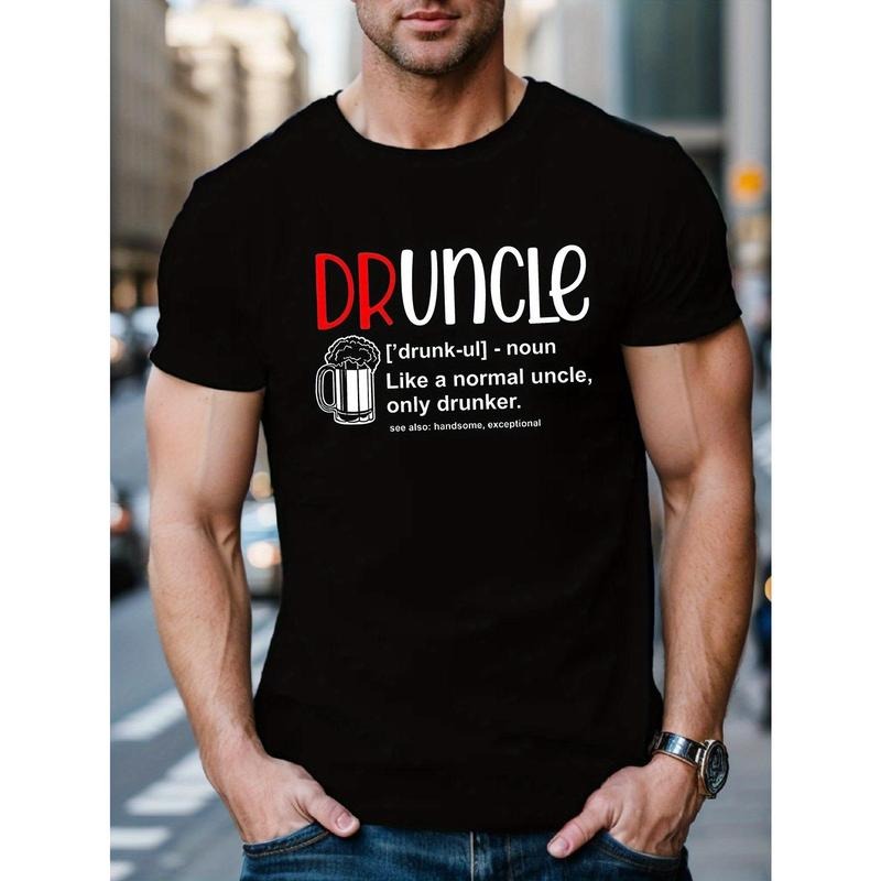 Drunk Uncle" Graphic Men's T-Shirt