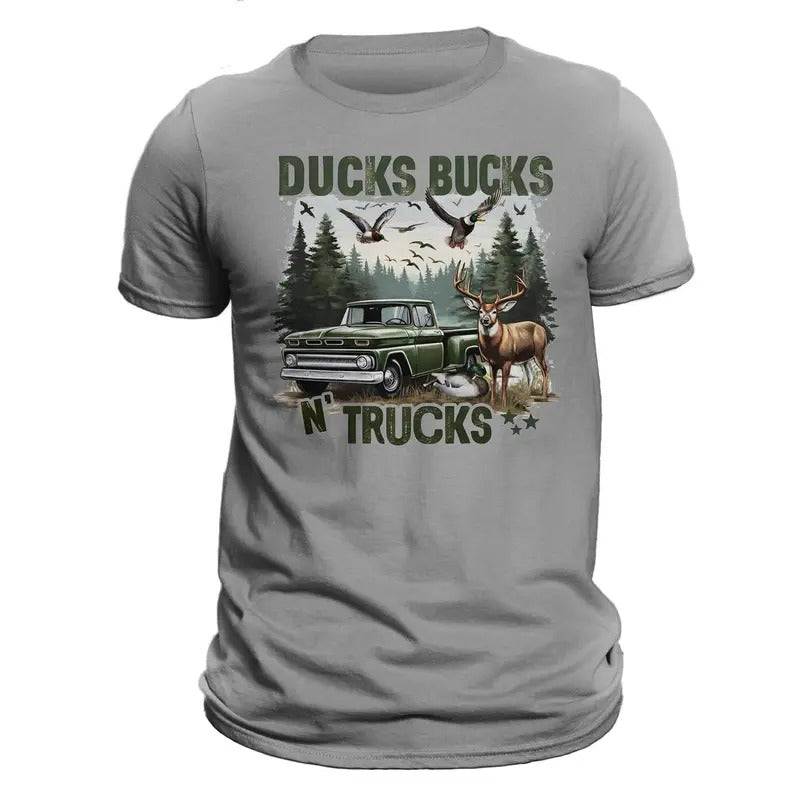 Ducks Bucks N' Trucks Hunting Fishing Trucking Men's T-Shirt Casual Classic Hoodie, Sweatshirt | HypeDripTees.com