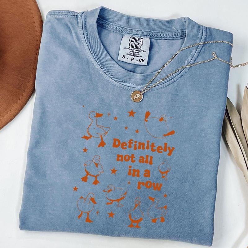 Ducks Not in A Row Comfort Colors T-Shirt, Funny Vintage Retro Shirt, Graphic Tee, Funny Mental Health Shirt, Unisex...