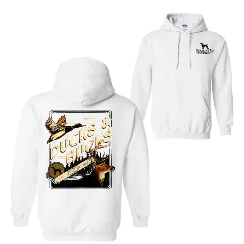 Ducks and Bucks, Mallard Duck and Whitetail Buck Hunting Hoodie Sweatshirt T-Shirt, Trendy Shirt | HypeDripTees.com