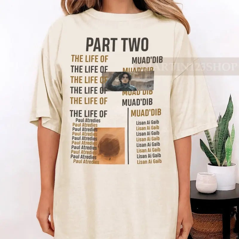 Dune Part 2 Paul Atreides T-Shirt, timothee chalamet, life of Pablo style, Movie Fan T-Shirt, sci-fi fan, geek T-Shirt,...
